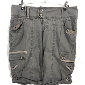 Paris Blues Size 7 Women’s Long Bermuda Cargo Shorts  Brown Billy
